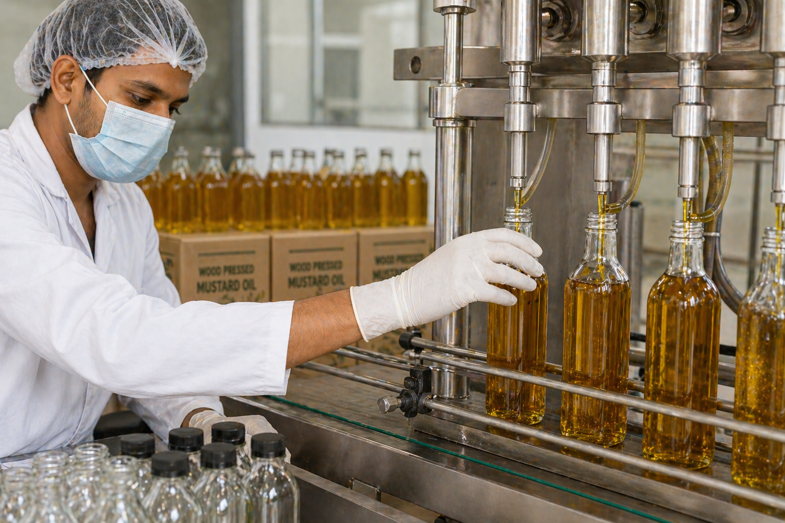 Oil bottling line